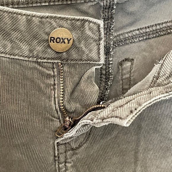 Roxy Womens Juniors Size 0 Corduroy Pants Low Rise Skinny Leg Zip Fly Pockets - Picture 9 of 11